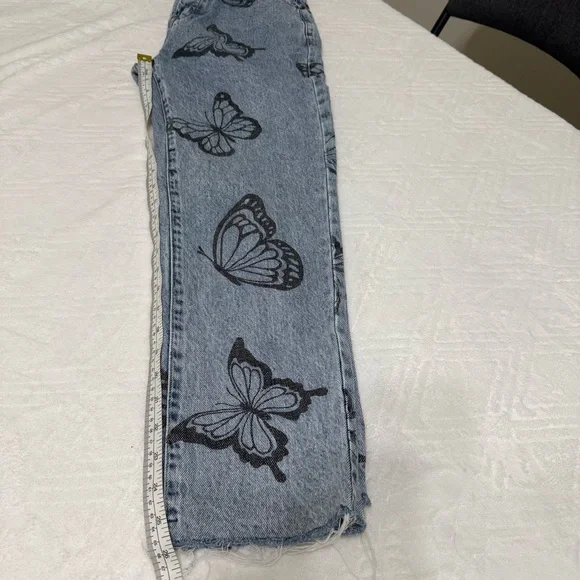 Pacsun Eco Butterfly High Waisted Straight Leg Jeans - Picture 10 of 16